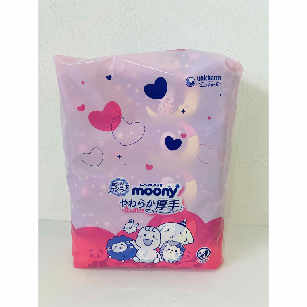 Unicharm(ユニチャーム)のmoony ムーニー おしりふき やわらか厚手 つめかえ用 (60枚×60コ) キッズ/ベビー/マタニティのおむつ/トイレ用品(ベビーおしりふき)の商品写真