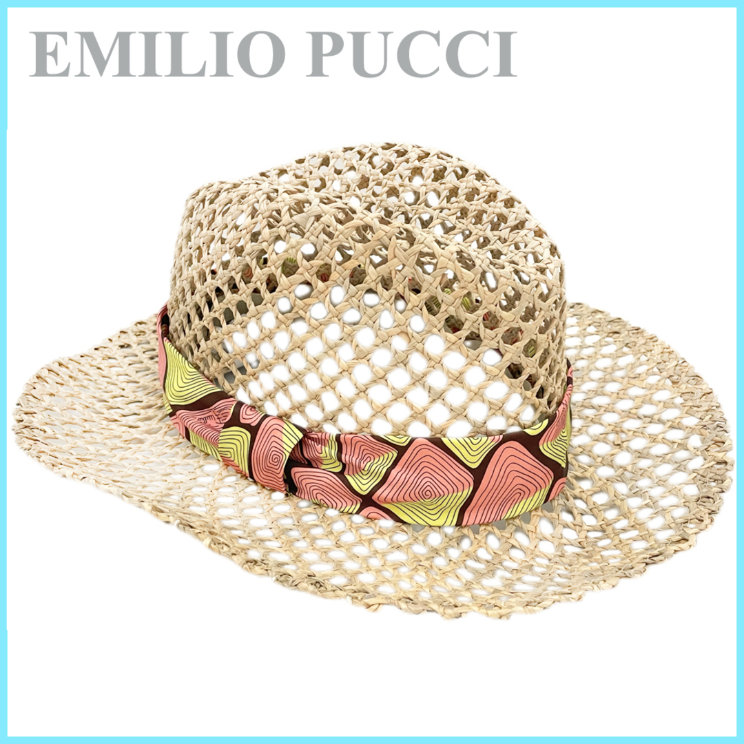 大阪超特価 新品EMILIO PUCCIエミリオプッチ麦わら帽子(サンハット