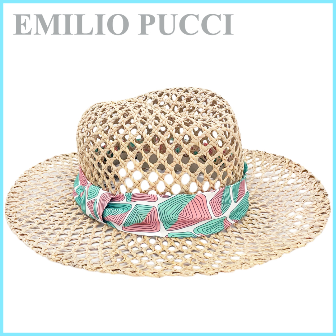 欲しいの EMILIO PUCCI プッチ柄スカーフリボンハット◇G.W限定
