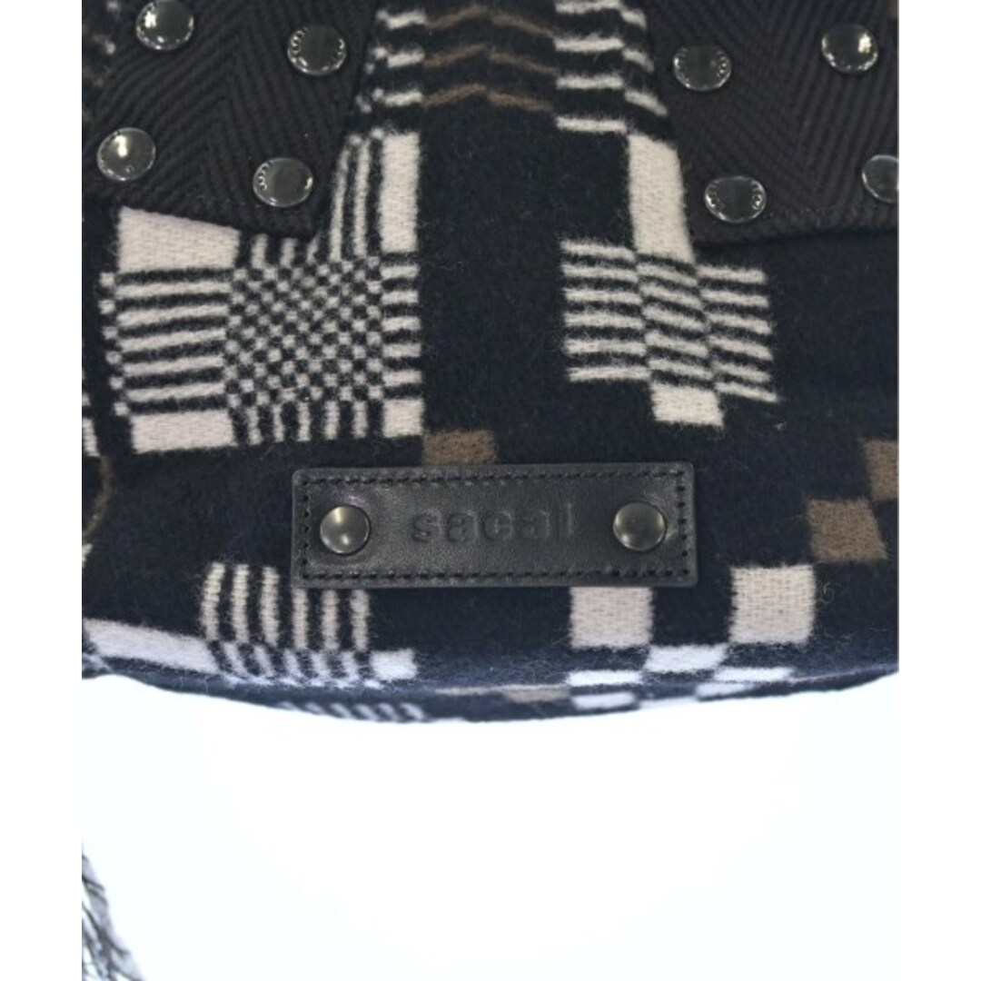 sacai(サカイ)のsacai サカイ ハンドバッグ - 黒x茶x白 【古着】【中古】 レディースのバッグ(ハンドバッグ)の商品写真