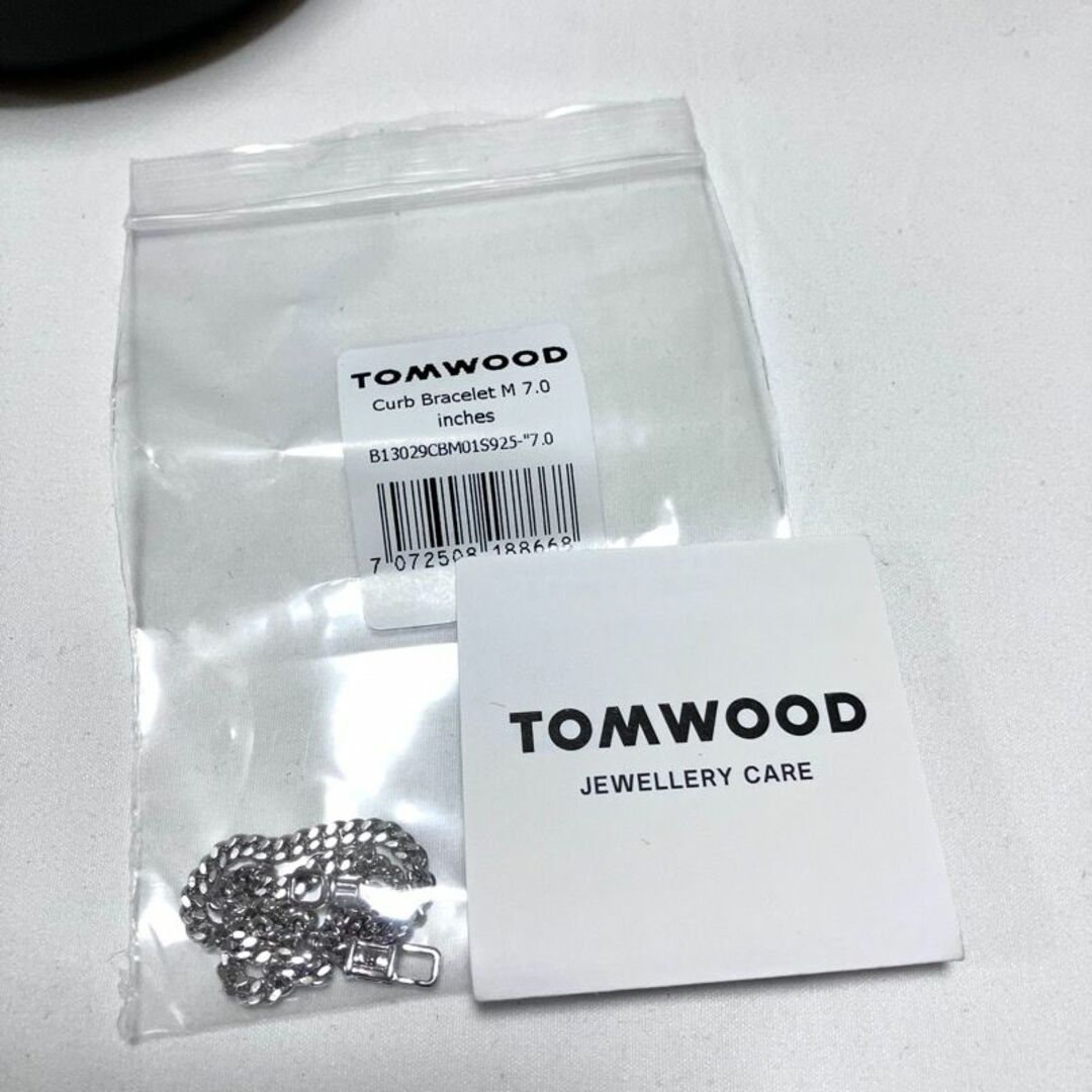 TOM WOOD(トムウッド)の新品 7.0 TOMWOOD M カーブチェーン ブレスレット 銀 4078 メンズのアクセサリー(ブレスレット)の商品写真