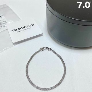 トムウッド(TOM WOOD)の新品 7.0 TOMWOOD M カーブチェーン ブレスレット 銀 4078(ブレスレット)