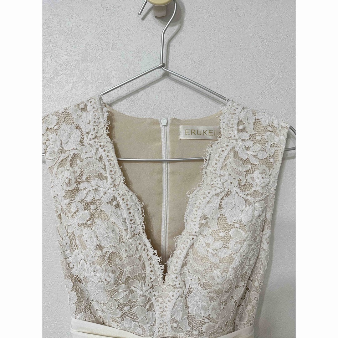 Andy - 【美品】ERUKEI ホワイト 総レース ノースリーブ キャバドレス