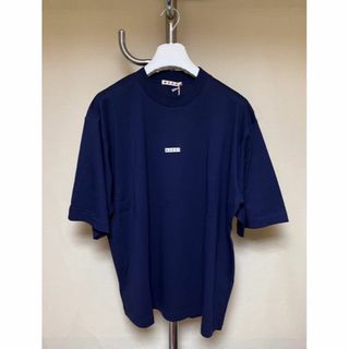 マルニ(Marni)の新品 46 22aw MARNI パッチロゴ Tシャツ ネイビー 2978(Tシャツ/カットソー(半袖/袖なし))