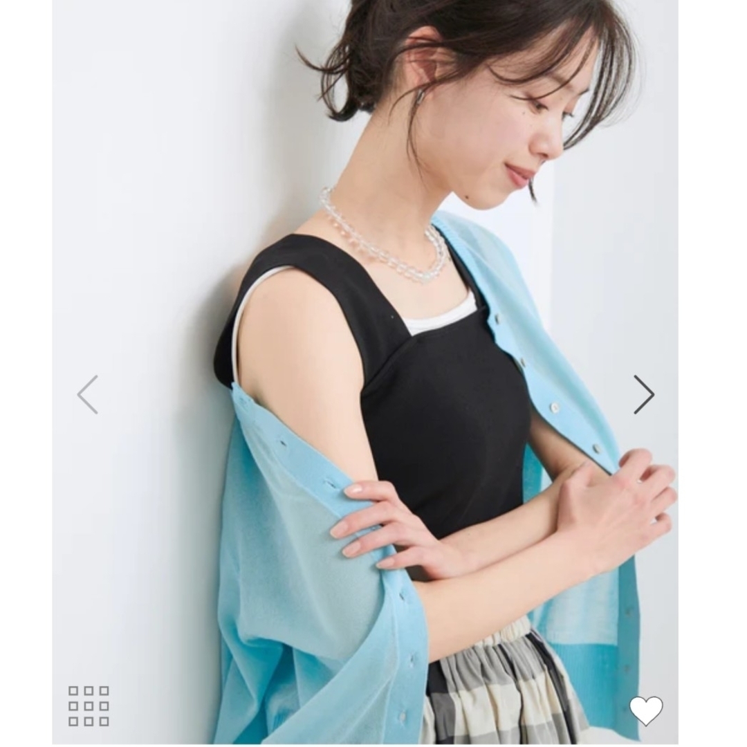 完売品✨新品！♥️Vis♥️【UVケア・接触冷感・洗える】ニットタンクトップ。Ｆ