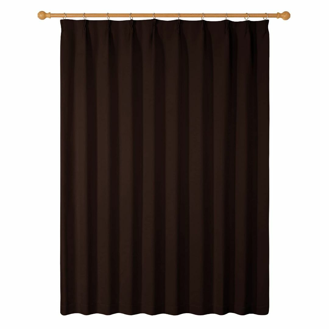 【色: チョコレート】Deconovo 1級遮光カーテン 1枚入 幅130cm丈