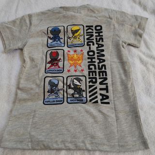 バンダイ(BANDAI)の王様戦隊 キングオージャー 半袖Ｔシャツ グレー 110cm クワガタオージャー(Tシャツ/カットソー)