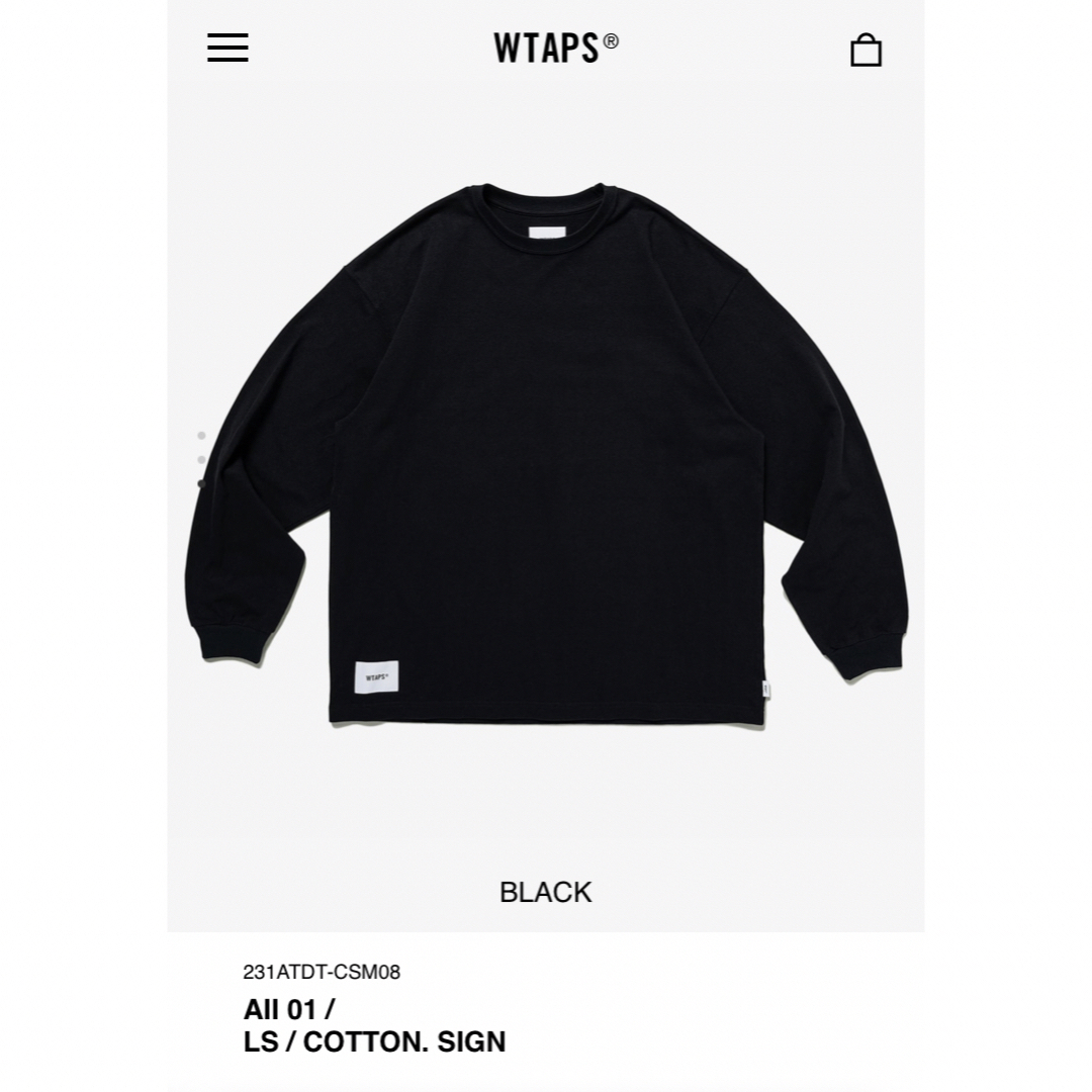 W)taps(ダブルタップス)のwtaps ロングTシャツ　XL メンズのトップス(Tシャツ/カットソー(七分/長袖))の商品写真