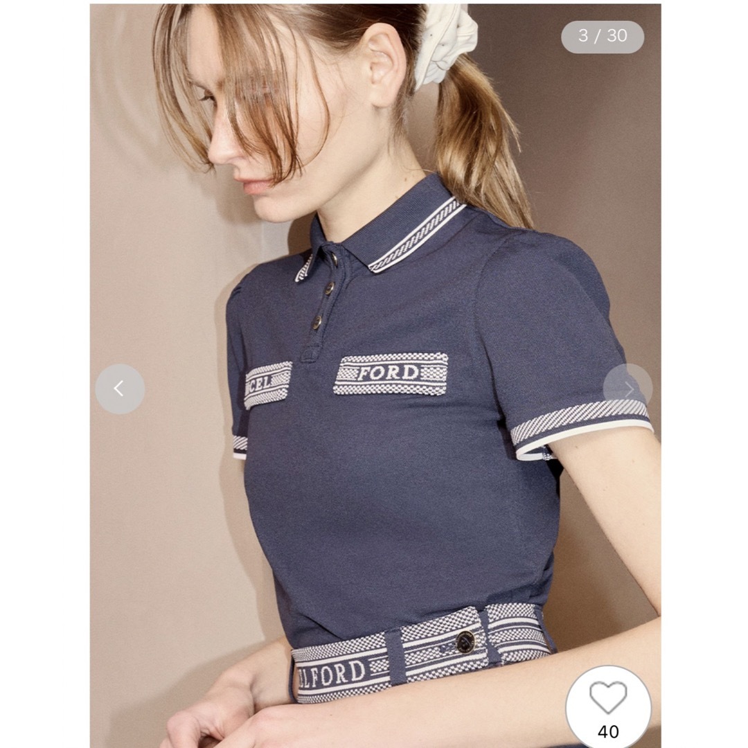 CELFORD GOLF】 ロゴデザインポロシャツ-