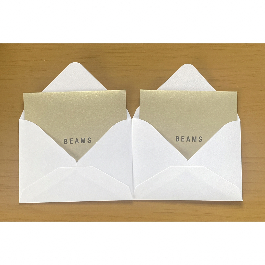 BEAMS(ビームス)のBEAMS メッセージカード　2個 ハンドメイドの文具/ステーショナリー(カード/レター/ラッピング)の商品写真