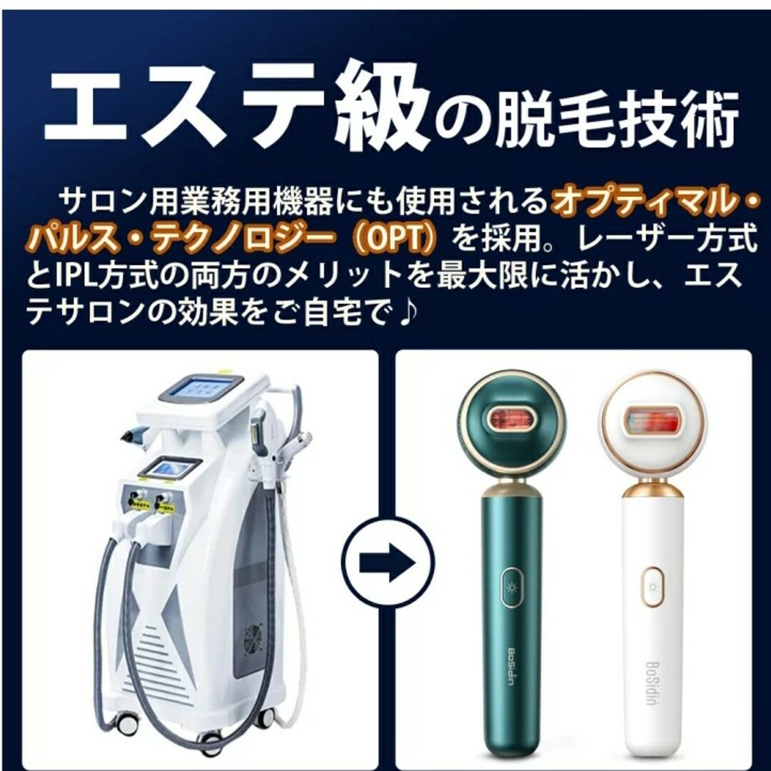BoSidin 家庭用光美容器 ボディ&フェイス用 家庭用脱毛器 BoSidin 家庭用光美容器 ボディ&フェイス用 家庭用脱毛器