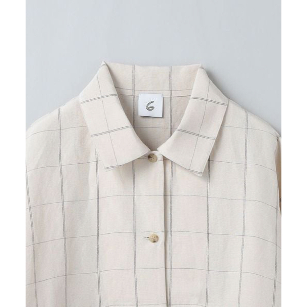 6(ROKU)>ASA RAYON SILK CHECK SHIRT/シャツ - シャツ/ブラウス(長袖