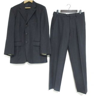 ポールスミス(Paul Smith)の美品 Paul Smith ストライプ柄 シングルスーツ セットアップ M 黒(セットアップ)