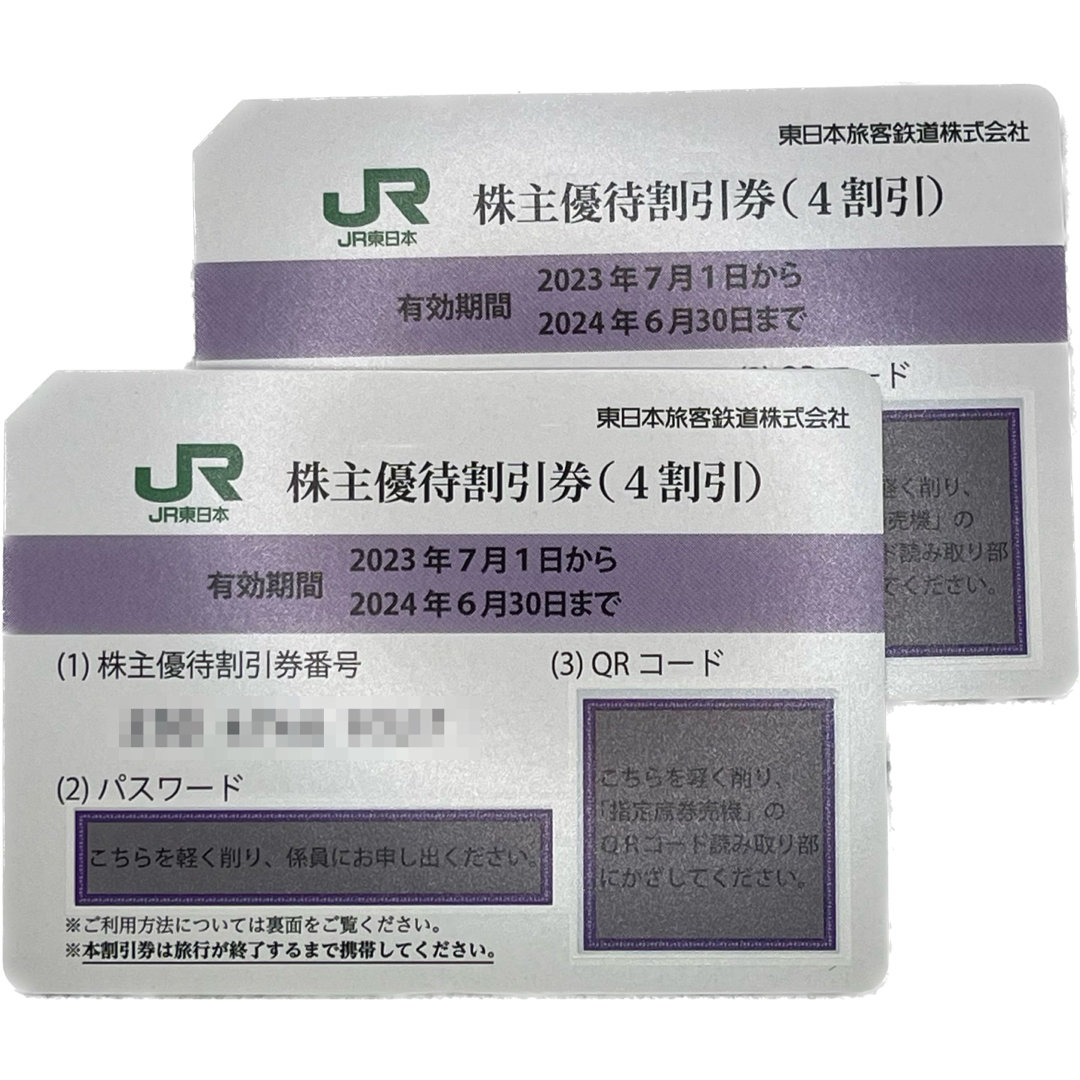 JR東日本 株主優待割引券 2枚セット 2024年6月30日