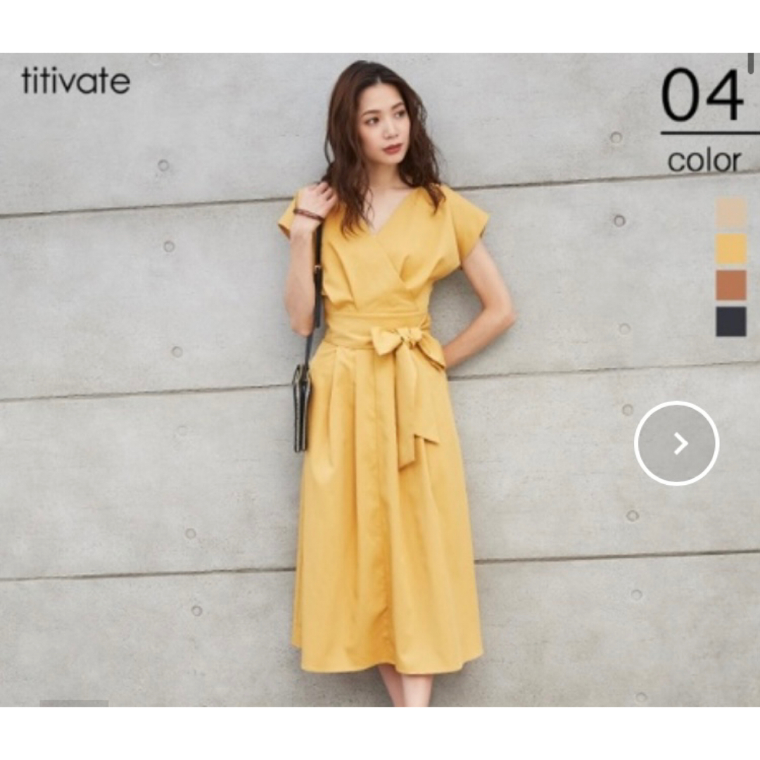 titivate(ティティベイト)の【試着のみ】titivate カシュクールワンピース　S レディースのワンピース(ロングワンピース/マキシワンピース)の商品写真