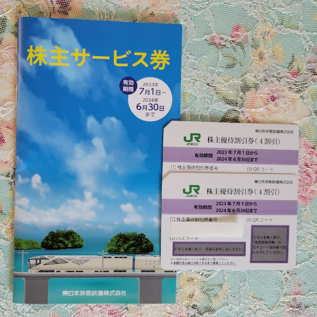 乗車券/交通券JR東日本　株主優待　割引券　2枚と株主サービス券