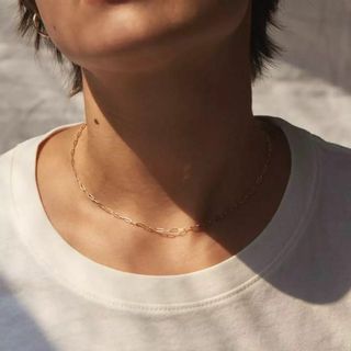 ネックレス チェーン ステンレス ゴールド 金 レディース 短め 38 ... 7.5A【シド《R》南京錠】H4438 ステンレス チェーン ネックレス