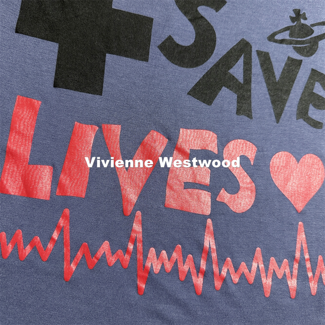 Vivienne Westwood(ヴィヴィアンウエストウッド)の【Vivienne Westwood】ORBロゴ SAVES LIVE Tシャツ レディースのトップス(Tシャツ(半袖/袖なし))の商品写真