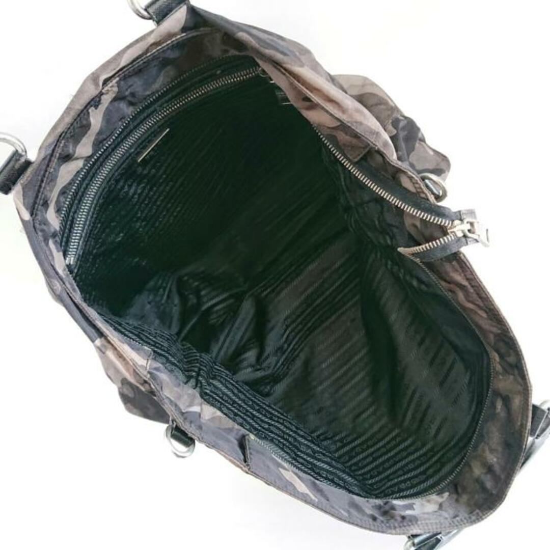 プラダ ハンドバッグ - 黒×カーキ×マルチ