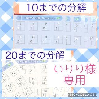 いりり様専用　①10までの分解　②20までの分解(知育玩具)