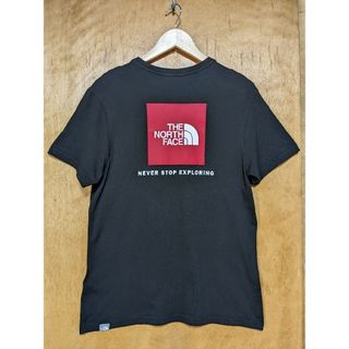 ザノースフェイス(THE NORTH FACE)のノースフェイス ボックスロゴ メンズ 海外Sサイズ ブラック 希少 レア 古着(Tシャツ/カットソー(半袖/袖なし))