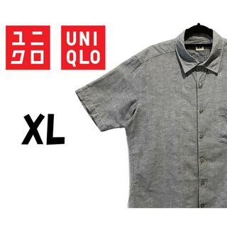 ユニクロ(UNIQLO)のユニクロ　半袖 シャツ　グレー　XL　K00228(シャツ)