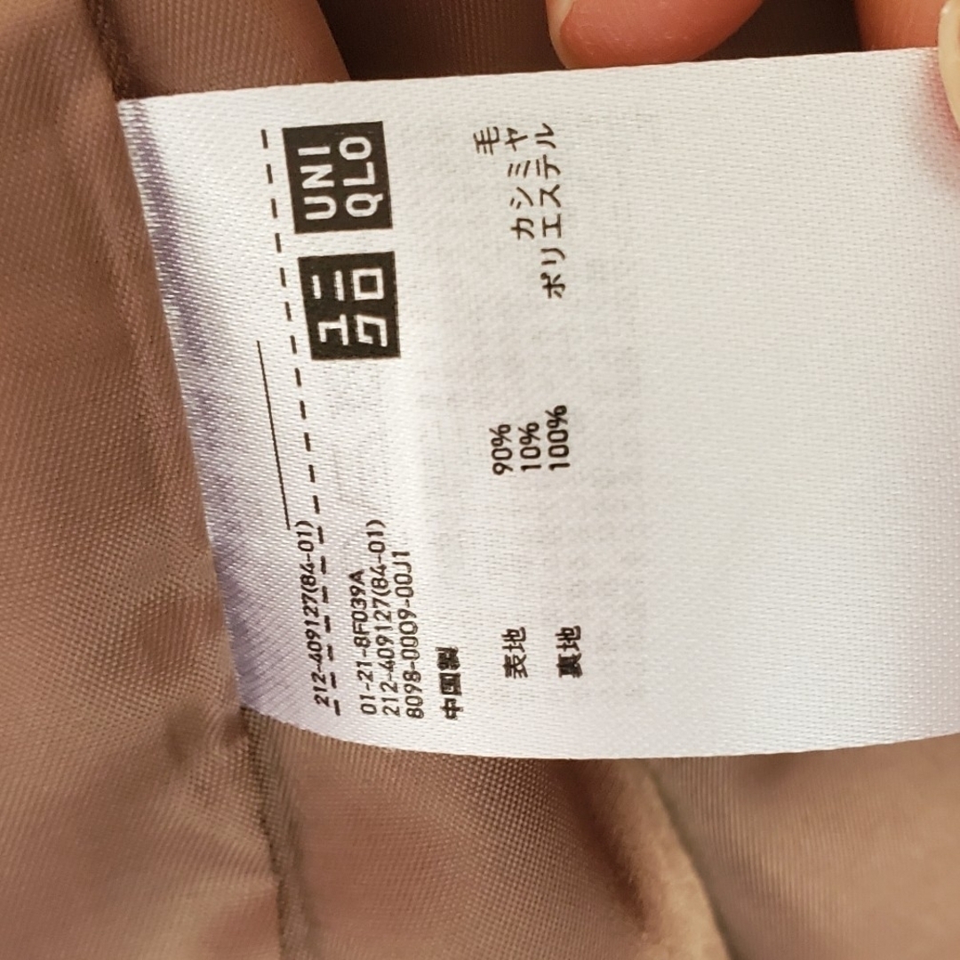 UNIQLO(ユニクロ)の【ユニクロ】ウールカシミヤチェスターコート　Lサイズ レディースのジャケット/アウター(チェスターコート)の商品写真