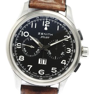 ゼニス(ZENITH)のゼニス ZENITH 03.2410.4010 パイロット ビッグデイト クロノグラフ 自動巻き メンズ _759273【ev10】(腕時計(アナログ))