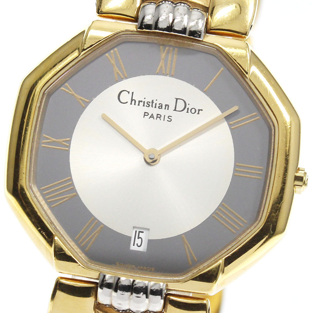 クリスチャンディオール Christian Dior 45.134 デポーズ オクタゴン デイト クォーツ メンズ _761880