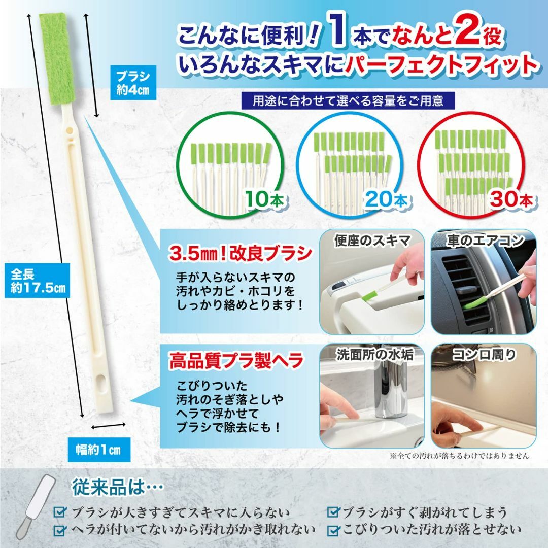 【掃除専門のプロも推薦】 エアコン 掃除 ブラシ (国内検査済) 隙間ブラシ 隙 5