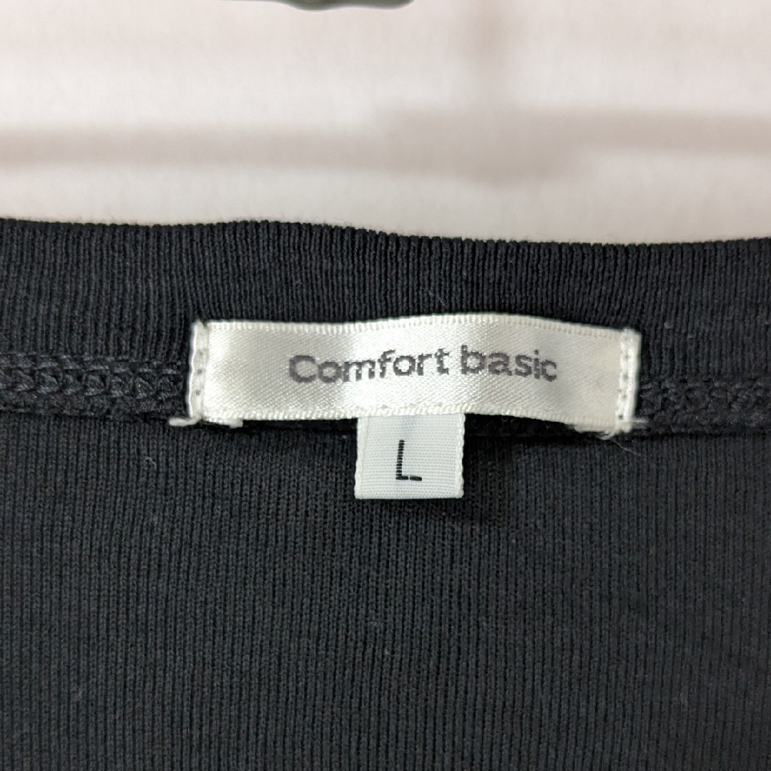 HONEYS(ハニーズ)のComfort basic コンフォートベーシック 半袖 Tシャツ ブラック L レディースのトップス(Tシャツ(半袖/袖なし))の商品写真