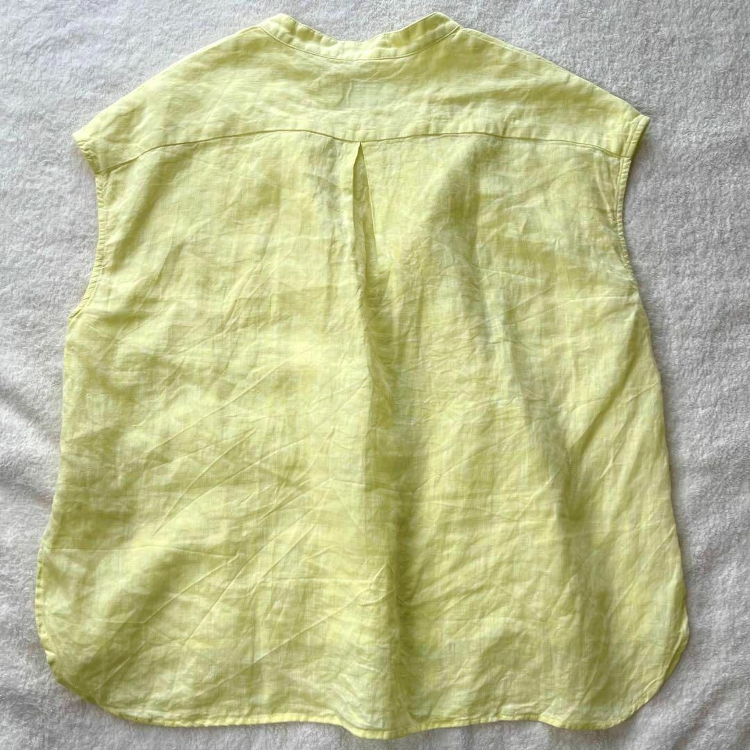 Spick & Span(スピックアンドスパン)の美品 スピックアンドスパン リネン100% シャツ ブラウス イエロー レディースのトップス(シャツ/ブラウス(半袖/袖なし))の商品写真