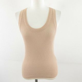 ザラ(ZARA)のザラ ZARA タンクトップ リブ ベージュ S *A848(タンクトップ)