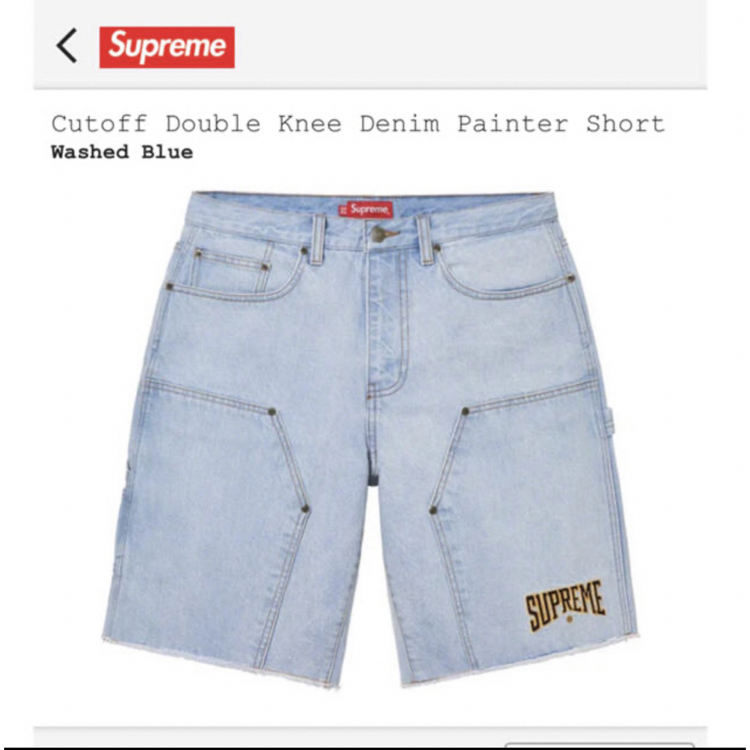 Supreme - supreme デニムショートパンツの通販 by 本物's shop ...