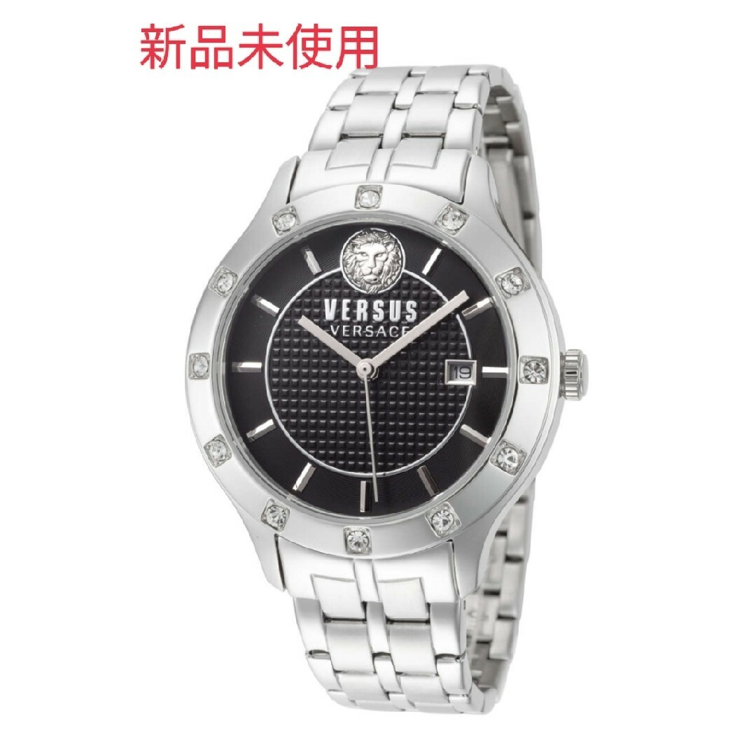 シルバーケース素材高級腕時計 ヴェルサーチ クォーツ 腕時計 日付 ツートーン レディース メンズ