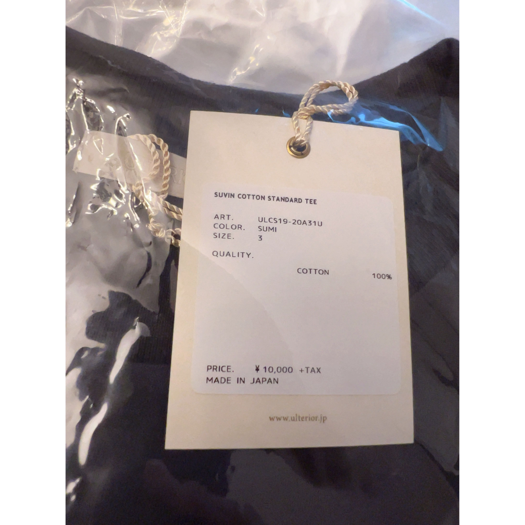 COMOLI(コモリ)のULTERIOR アルテリア　ティシャツ　ブラック　新品未使用　タグ付き メンズのトップス(Tシャツ/カットソー(半袖/袖なし))の商品写真