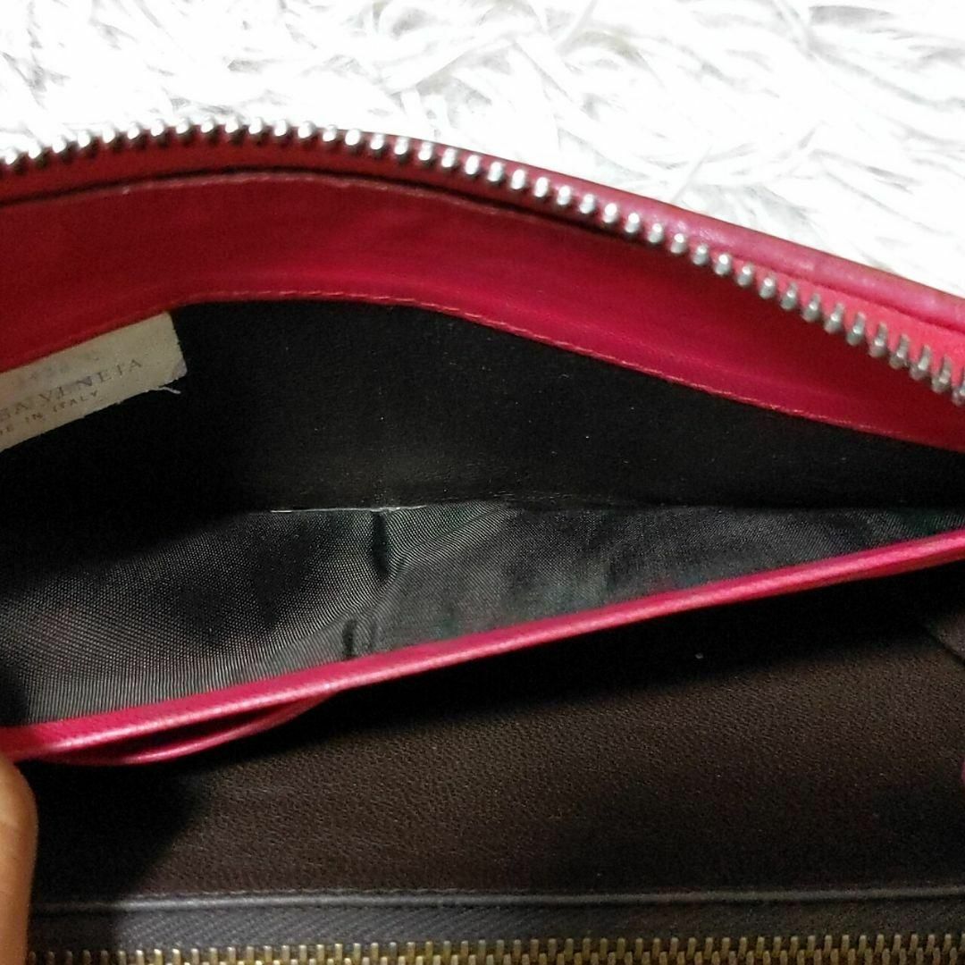 Bottega Veneta - 美品 BOTTEGA VENETA 長財布 ラウンドジップ 赤