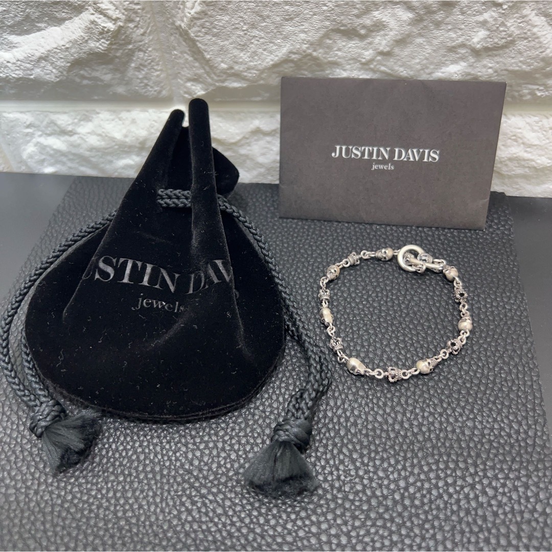 【美品】JUSTIN DAVIS ジャスティンデイビス❧スカル ❧ブレスレット