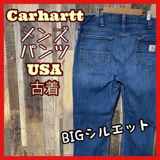 カーハート(carhartt)のカーハート デニム メンズ ブルー 2XL 38 パンツ USA古着 90s(デニム/ジーンズ)