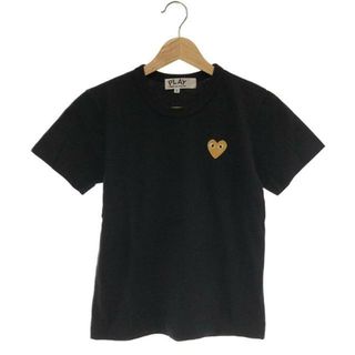 PLAY COMME des GARCONS / プレイコムデギャルソン | AD2016 | ゴールド ハートワッペン Tシャツ | S | ブラック | レディース(Tシャツ(半袖/袖なし))