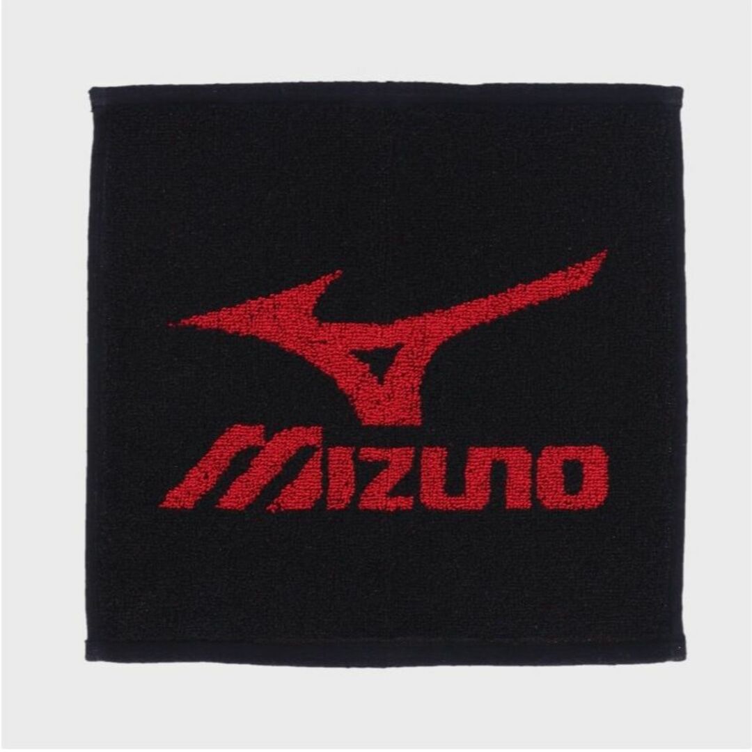 MIZUNO(ミズノ)のミズノプチタオル2枚ブラック×ベージュとブラック×レッド袋未開封新品MIZUNO インテリア/住まい/日用品の日用品/生活雑貨/旅行(タオル/バス用品)の商品写真