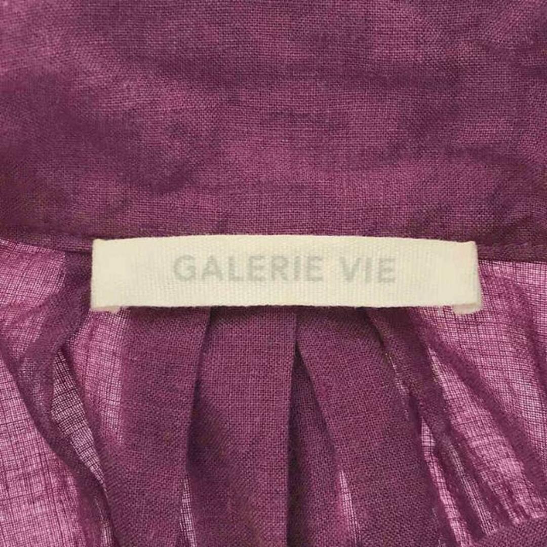GALERIE VIE / ギャルリーヴィー | 2020SS | コットン リネン ウール スラブ ロングシャツ ワンピース | 36 | パープル  | レディース