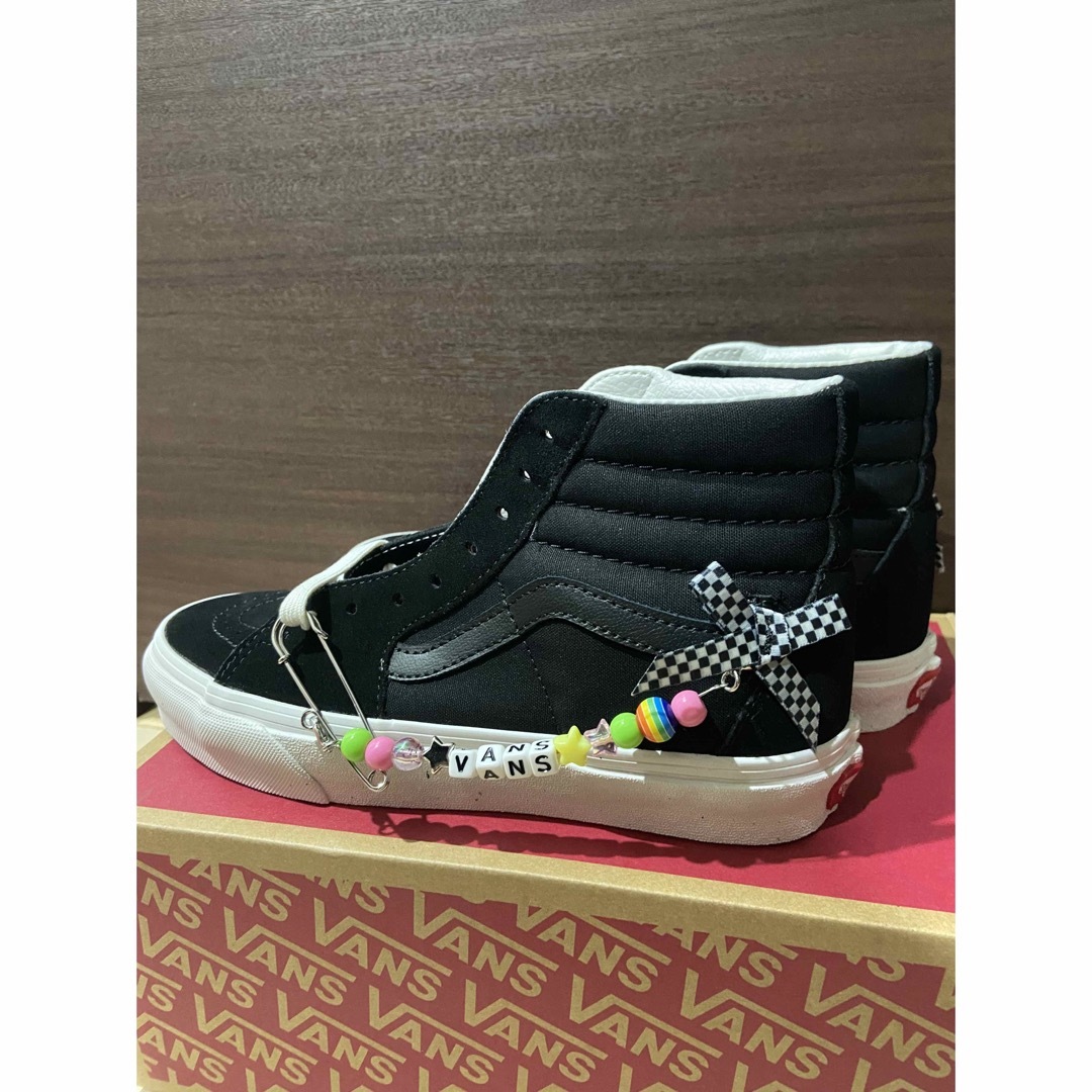 VANS - 24cm【VANS】US企画 SK8-HI スケートハイ 黒×ビーズ VANS - 24cm【VANS】US企画 SK8-HI スケートハイ 黒×ビーズ