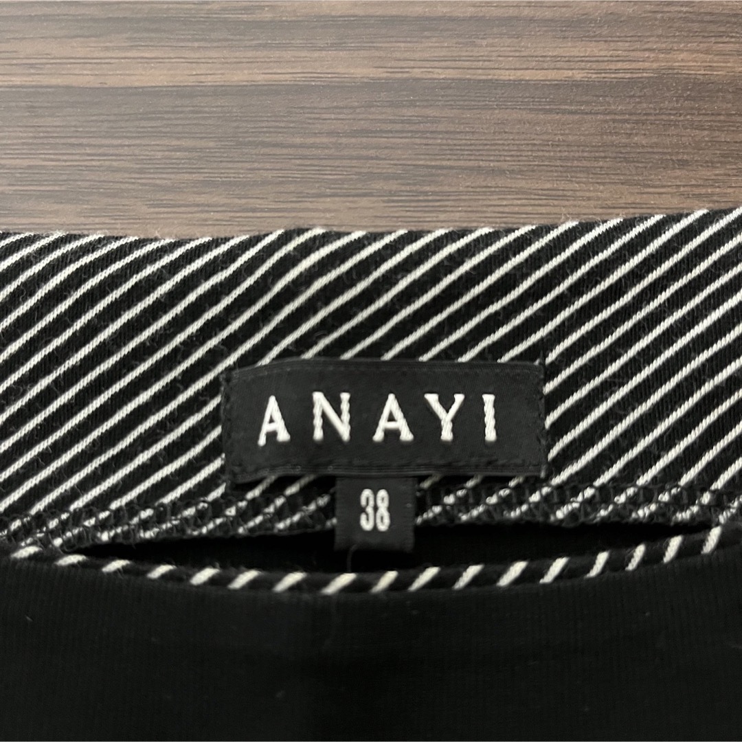 ANAYI(アナイ)の【ANAYI】カットソー ブラック SIZE 38 レディースのトップス(カットソー(半袖/袖なし))の商品写真