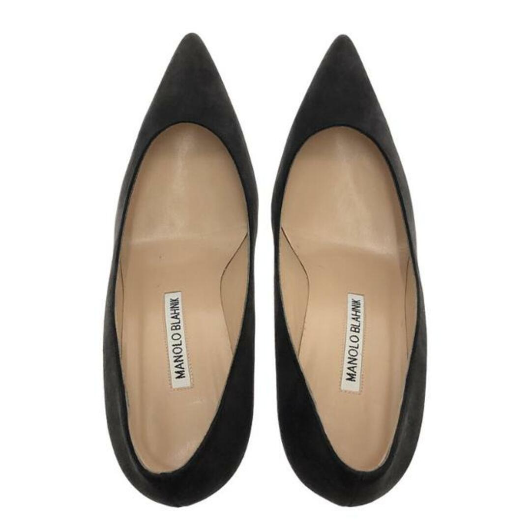 【美品】  MANOLO BLAHNIK / マノロブラニク | スエード ポインテッドトゥ ヒール パンプス | 35 | チャコール | レディース