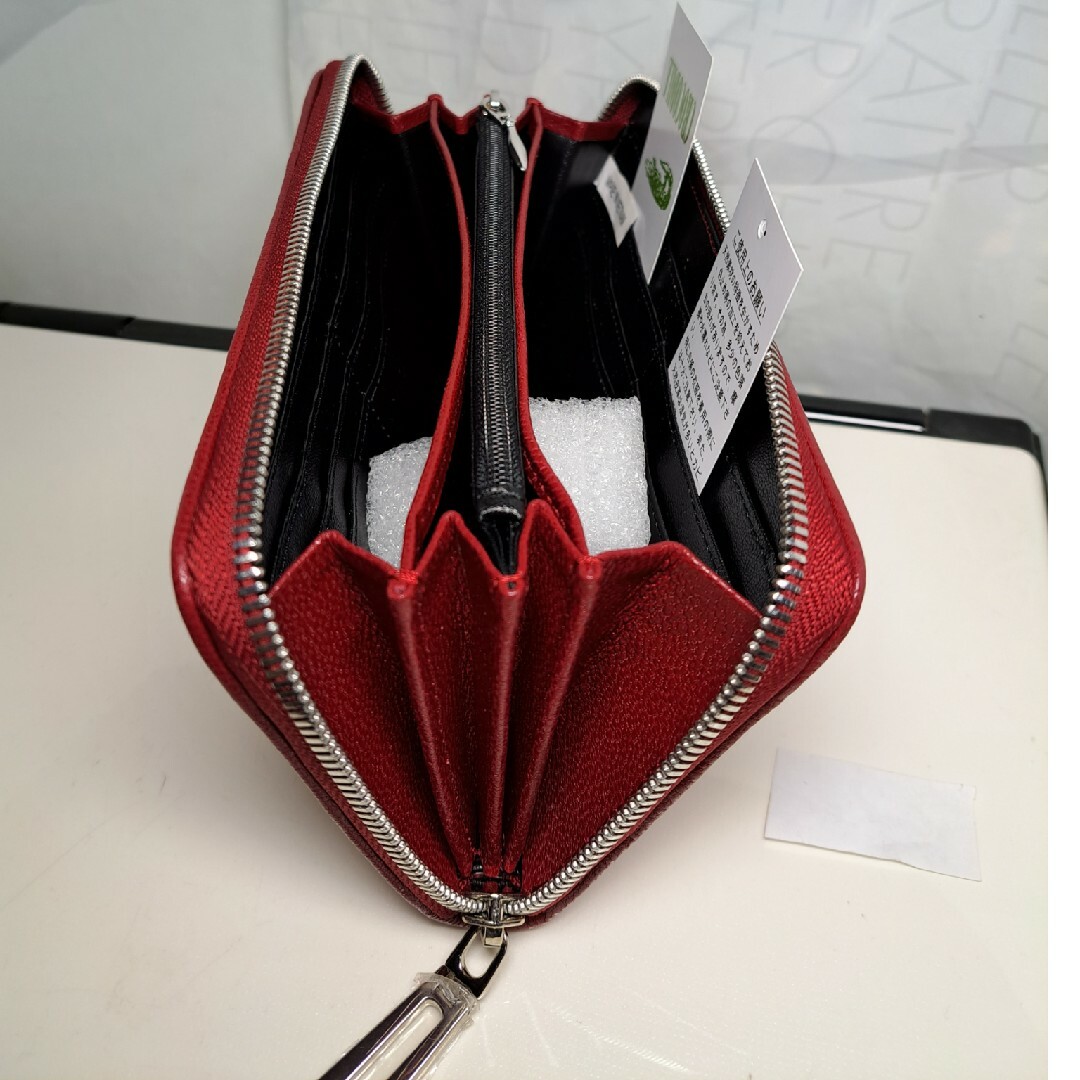 本物ナイル☆クロコダイル 本革☆パッチワーク☆ ラウンド 長財布