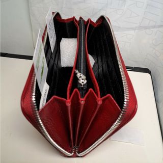 本物ナイル☆クロコダイル 本革☆パッチワーク☆ ラウンド 長財布