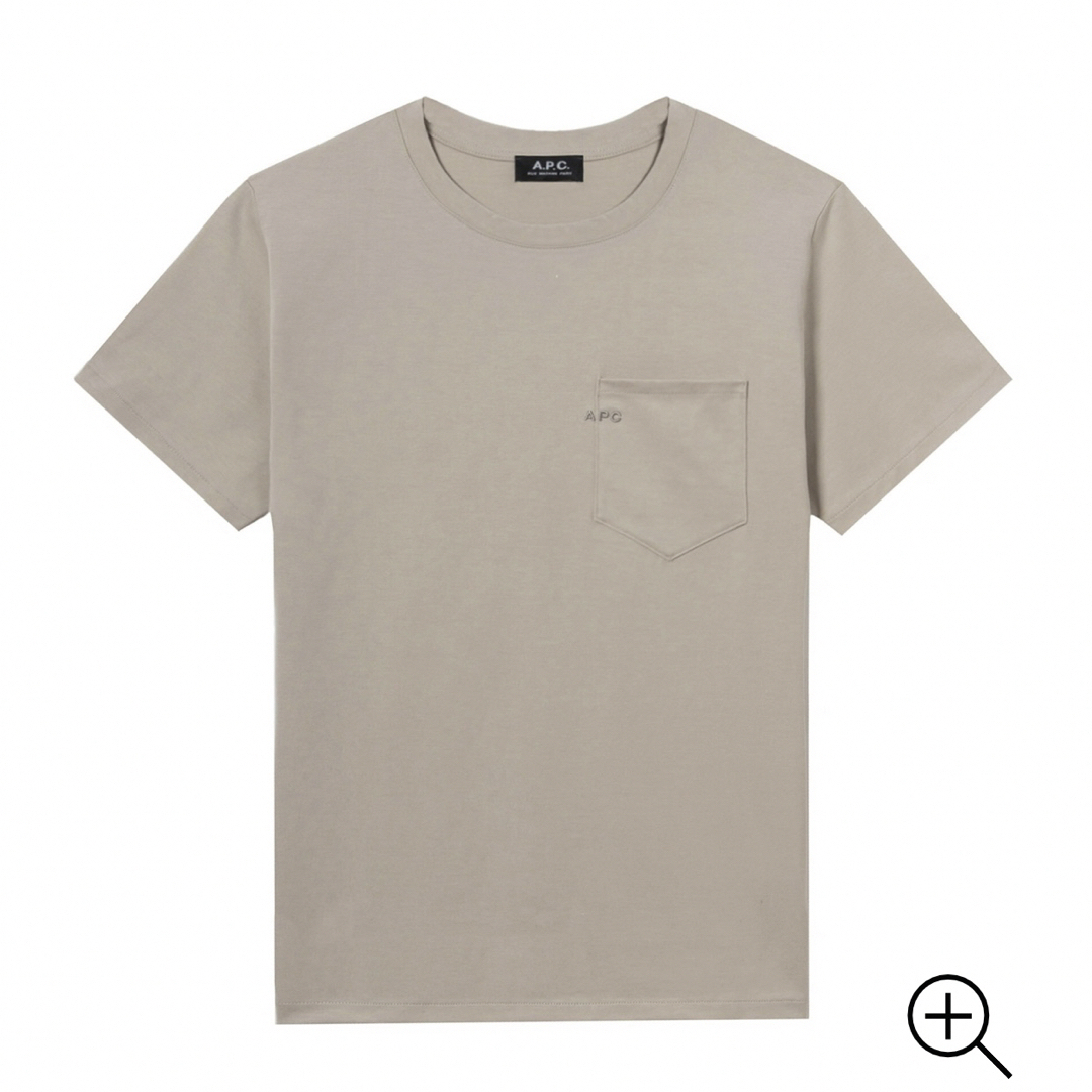 A.P.C(アーペーセー)のA.P.C.  刺繍入りポケットTシャツ Mサイズ メンズのトップス(Tシャツ/カットソー(半袖/袖なし))の商品写真