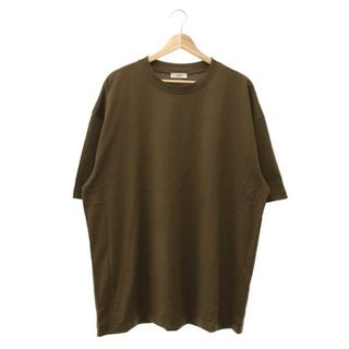 エイトン(ATON)の【美品】  ATON / エイトン | コットン ビッグシルエット Tシャツ | 6 | カーキ | メンズ(Tシャツ/カットソー(半袖/袖なし))