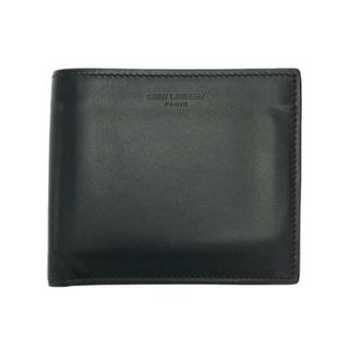 サンローラン(Saint Laurent)のSAINT LAURENT / サンローラン | レザー 2つ折り財布 | ブラック | メンズ(長財布)